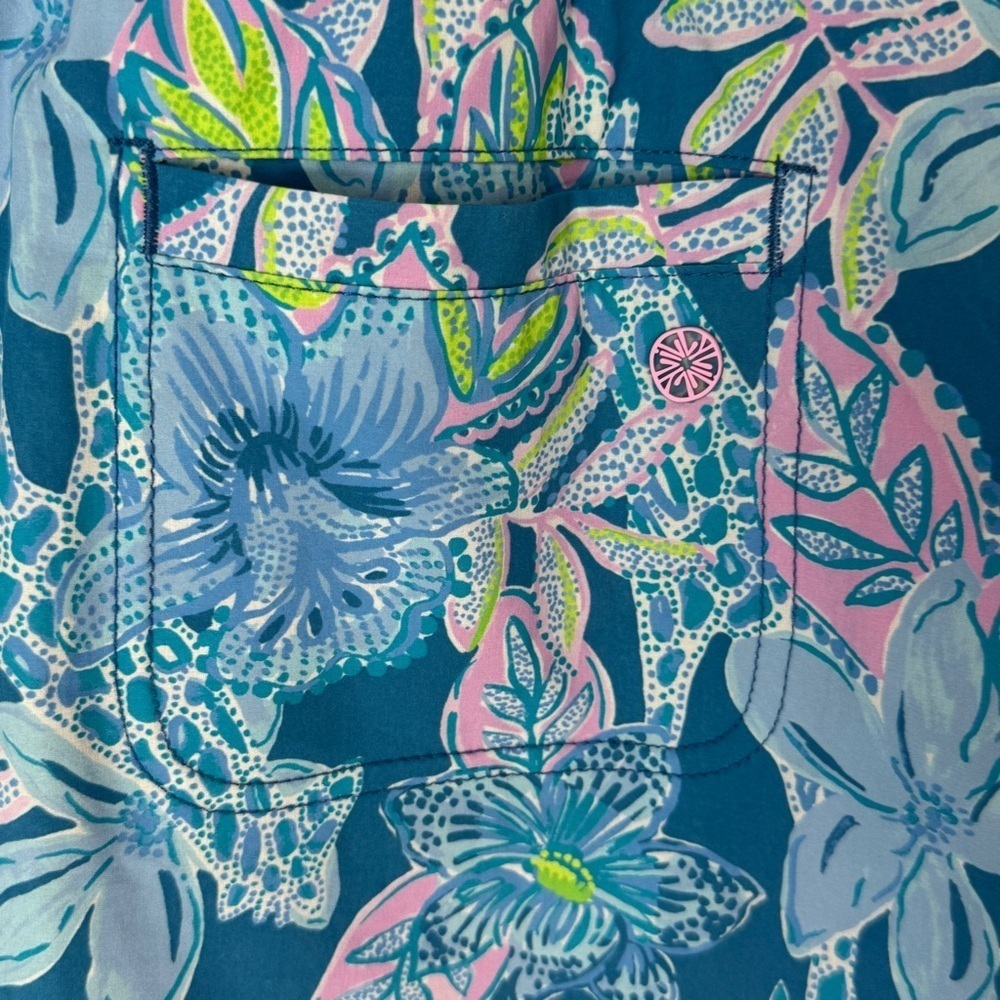 Lilly Pulitzer Luxleta Skort Blue and Pink Floral Print Size Large - Picture 5 of 10